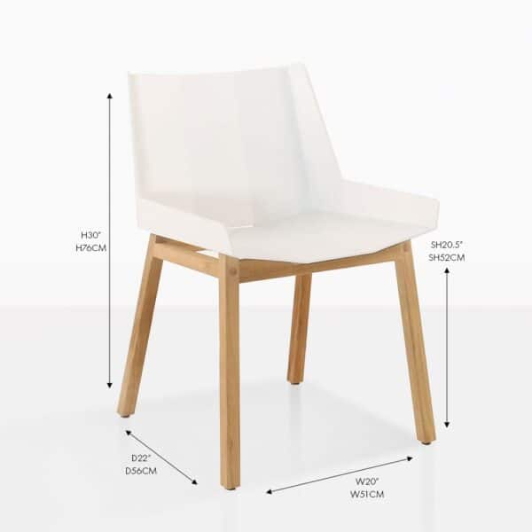 elements white dining chair