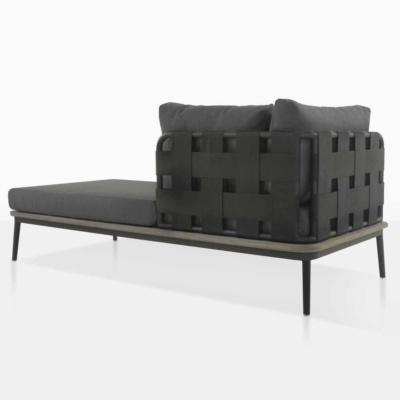 space left arm daybed with blend coal color cushions