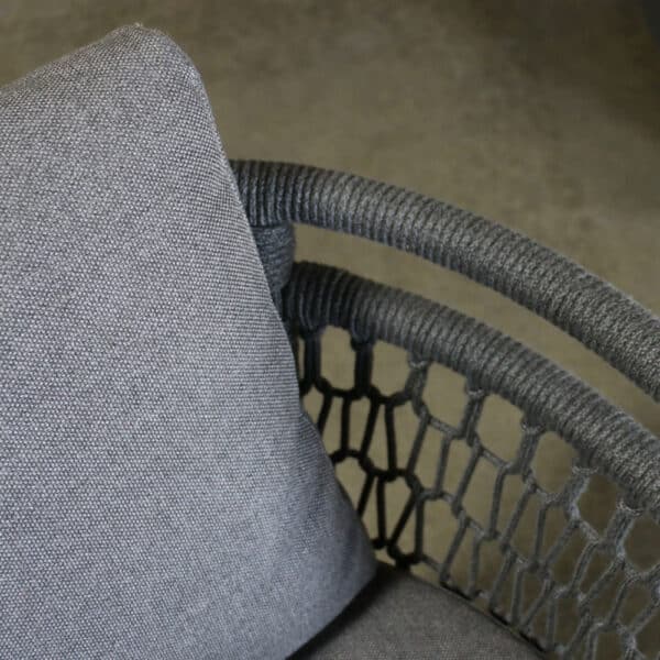 usso coal outdoor dining chair close up