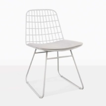 Caloco Outdoor Dining Chair white angle