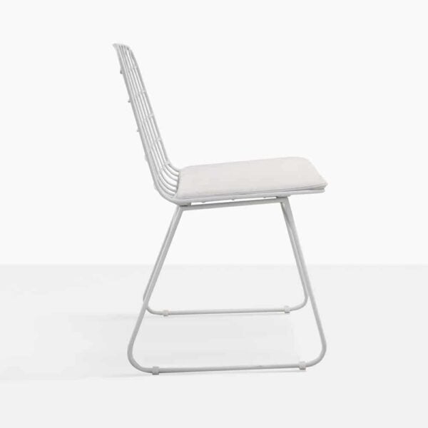 Caloco Outdoor Dining Chair white side