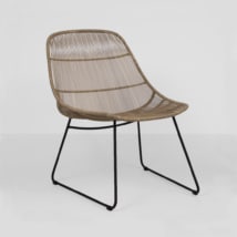 oliver wicker chair - natural - view angled