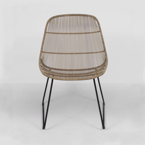 oliver wicker chair - natural - front