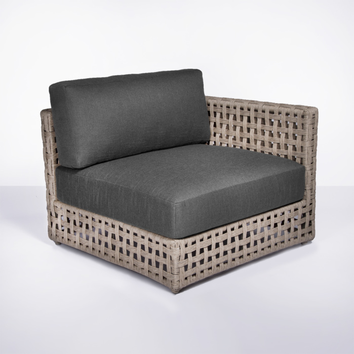 logan outdoor sectional corner - front angle