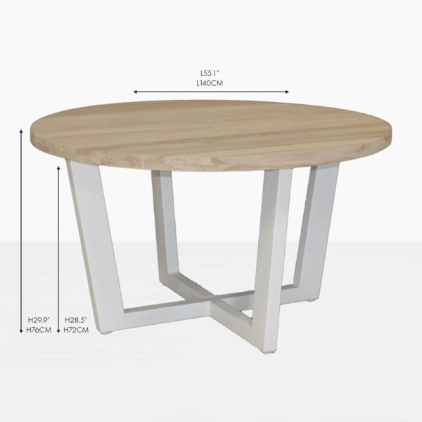 Jimmy Outdoor Round Reclaimed Teak, Round Dining Tables Au