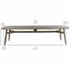 Sutherland reclaimed teak outdoor dining table