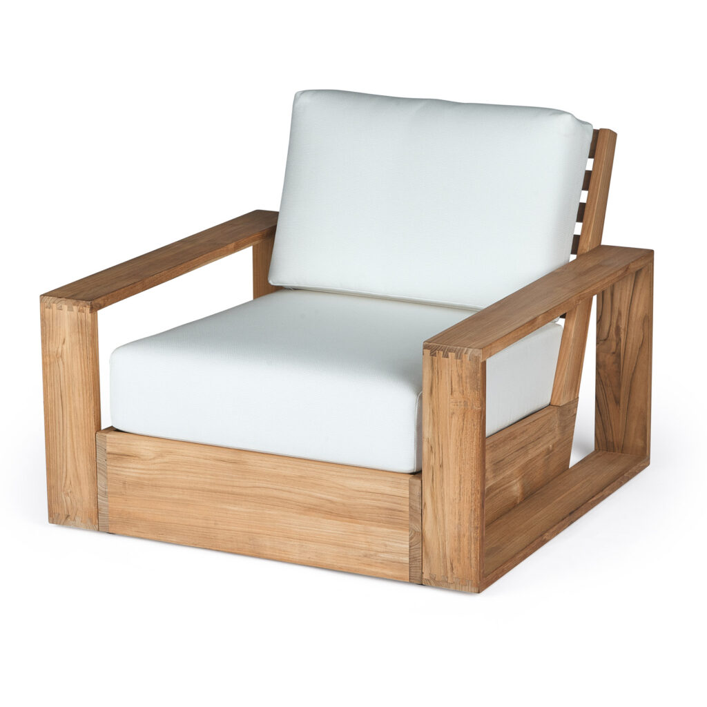 Outdoor teak store club chairs