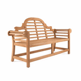 OTSUN Garden Bench Outdoor Bench, A-Grade Teak Bench for Front Porch with  Curved Backrest and Arch Armrest, Yard Benches for Outdoor Indoor, and
